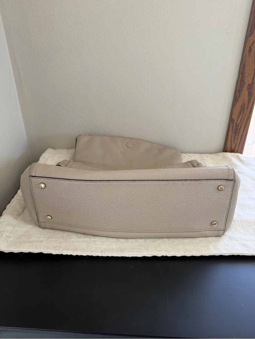 kate spade NY Cobble Hill Minka Taupe Pebbled Leather Shoulder Bag